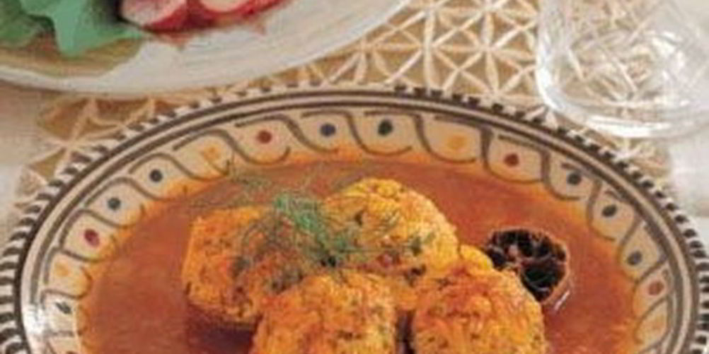 Рецепт куриных фрикаделек в томатном соусе с шафраном