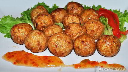 Куриные фрикадельки во фритюре