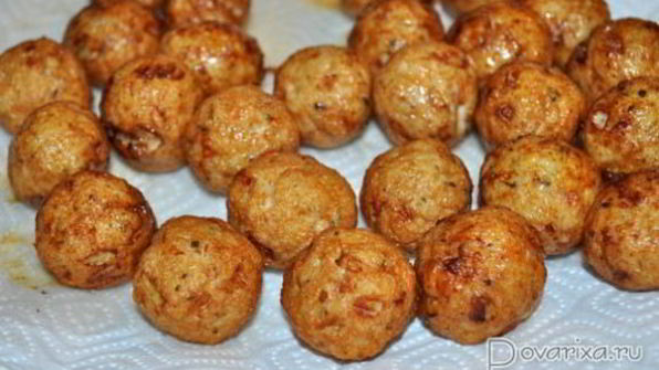 куриные фрикадельки во фритюре