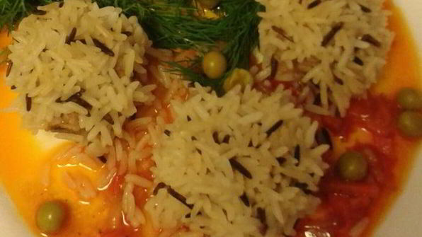 паровые фрикадельки с рисом