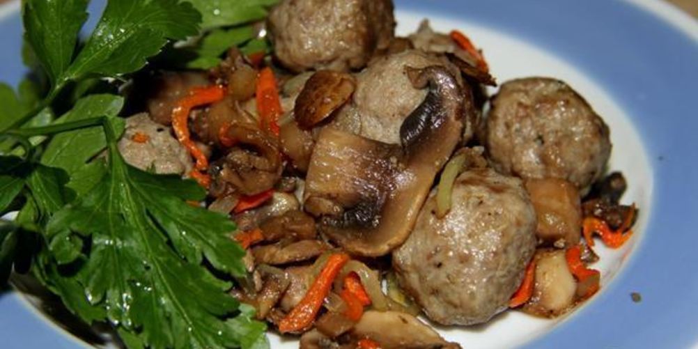 Рецепт закуски из грибов с фрикадельками