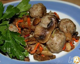 Закуска из грибов с фрикадельками