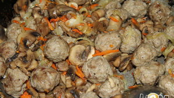 закуска из грибов с фрикадельками