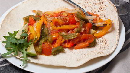 Гарнир из запеченных перцев