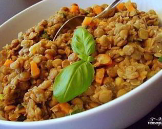 Чечевица с курицей в мультиварке