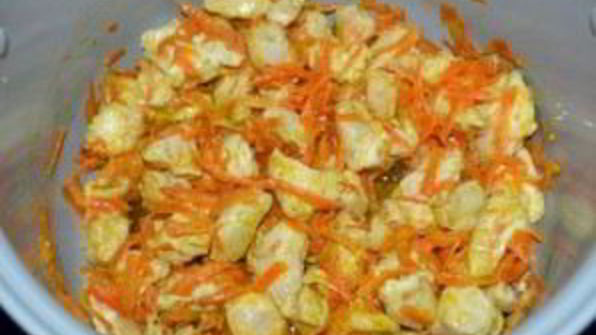 чечевица с курицей в мультиварке