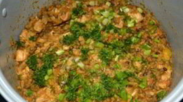 чечевица с курицей в мультиварке