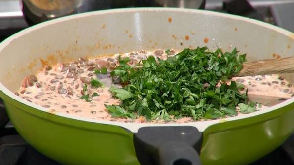 чечевица в сливочно-томатном соусе