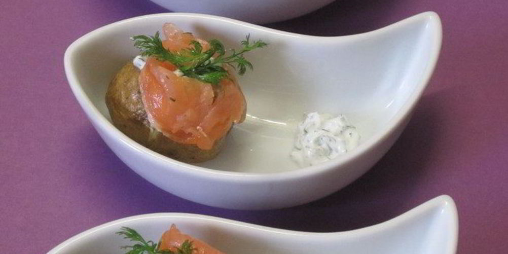 Рецепт картофеля мини с семгой