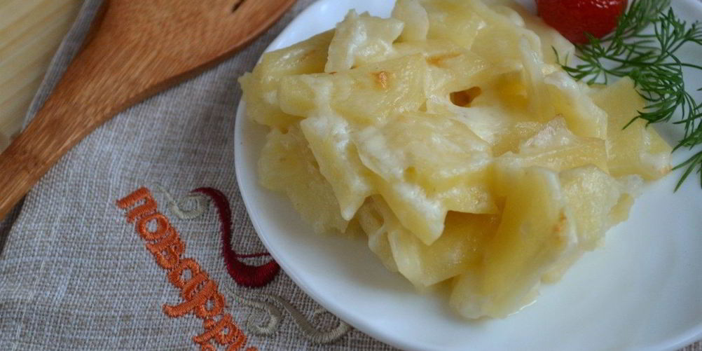 Рецепт картофеля под соусом бешамель