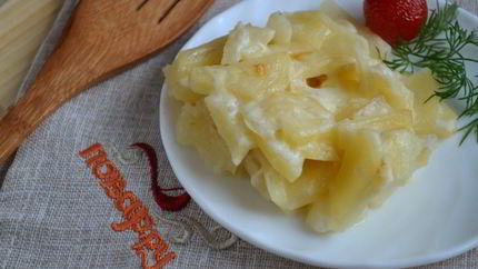 Картофель под соусом Бешамель