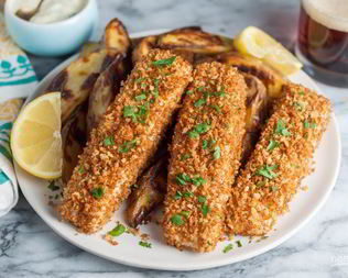 Картофель с рыбой в духовке