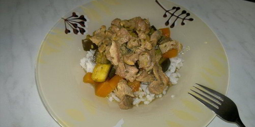 Рецепт риса по-тайски с бедром индейки