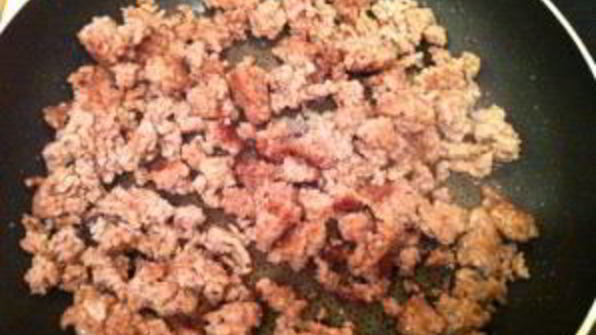 рис с фаршем на сковороде