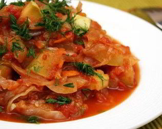 Рис с тушеными овощами