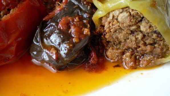 бадымджан, бибяр, помидор долмасы