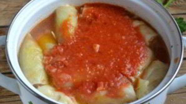 голубцы, фаршированные мясом и рисом