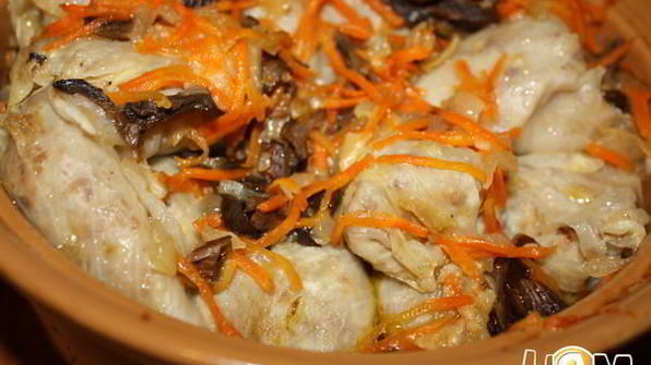 голубцы с гречкой и картофелем