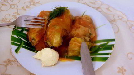 Голубцы с картофелем и грибами