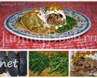 Голубцы с мясом, перловкой и грибами
