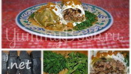 Голубцы с мясом, перловкой и грибами