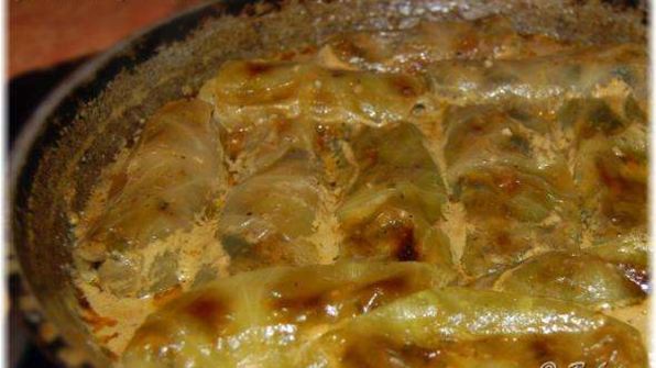 голубцы с мясом, перловкой и грибами