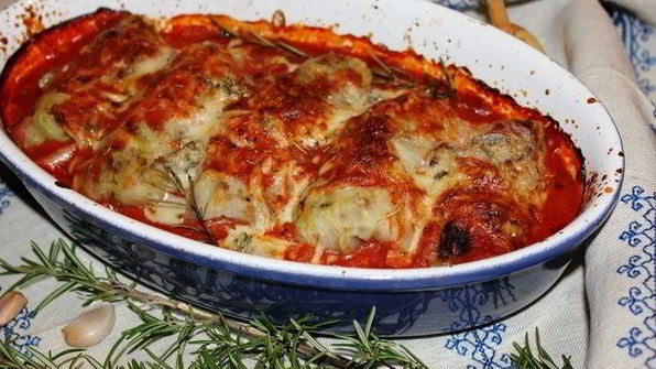 голубцы с отрубями, гречей и горгонзолой