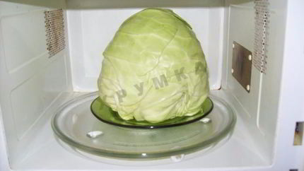 Капуста для голубцов в микроволновке