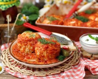 Ленивые голубцы в духовке с подливкой