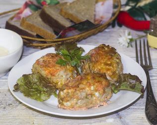 Ленивые голубцы в духовке в сметанном соусе