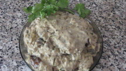 Белые грибы в сливочном соусе