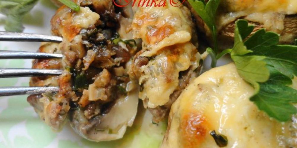 Рецепт фаршированных шампиньонов запеченных с сыром в духовке