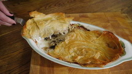 Грибы под хрустящим фило