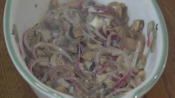 грибы под хрустящим фило