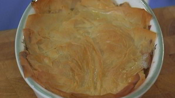 грибы под хрустящим фило