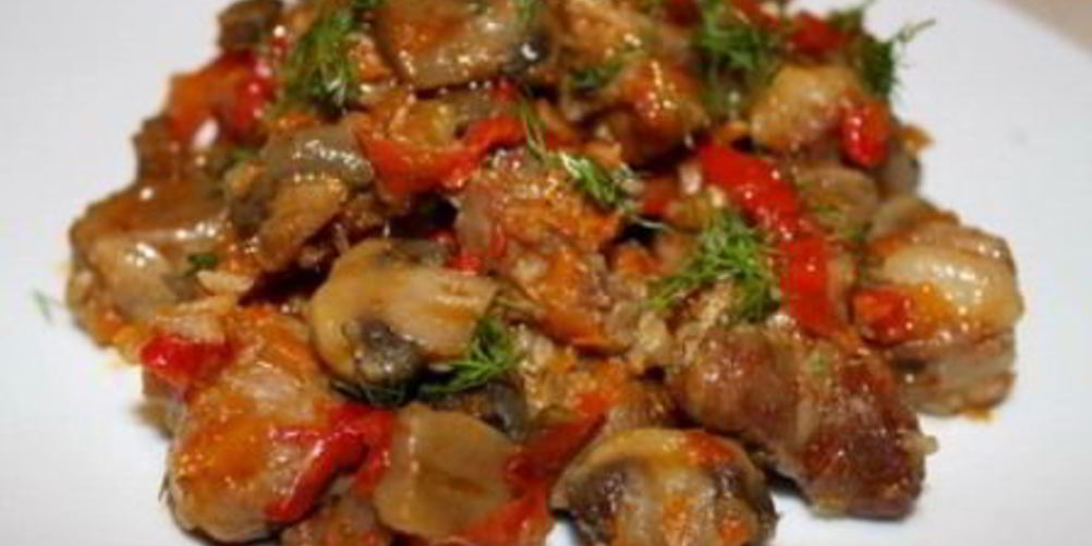 Рецепт грибов с овощами в мультиварке