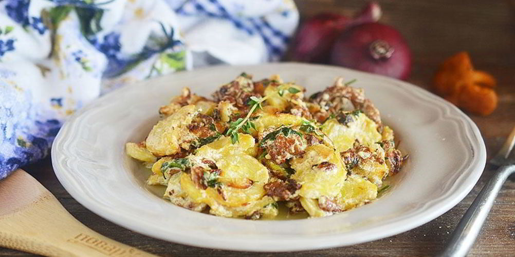 Рецепт лисичек с кабачками жареные