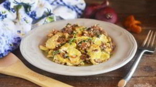 лисички с кабачками жареные