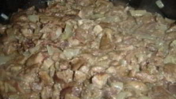 подосиновики, жареные с луком