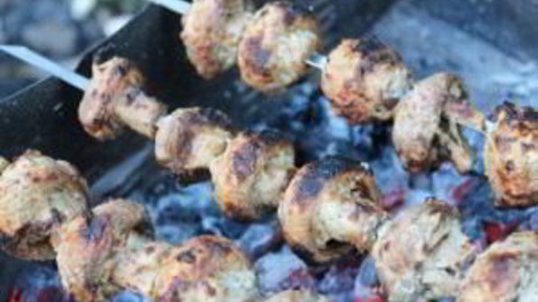 шампиньоны на костре