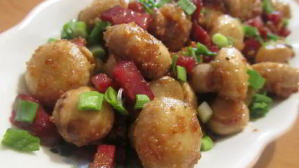 Шампиньоны с чесноком