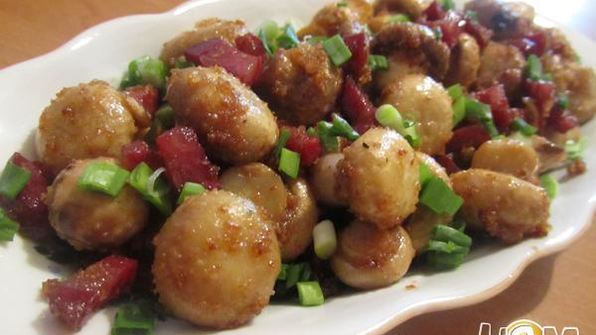 шампиньоны с чесноком