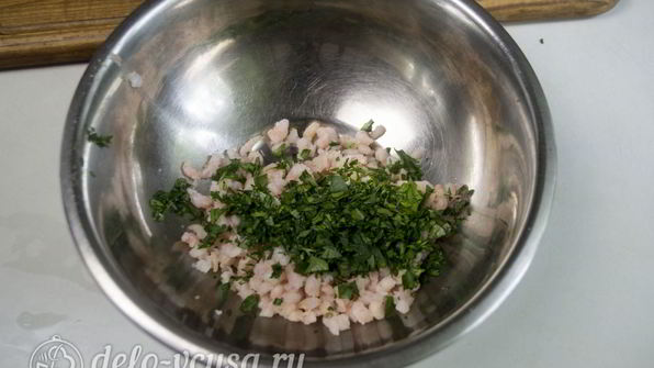 шампиньоны с креветками