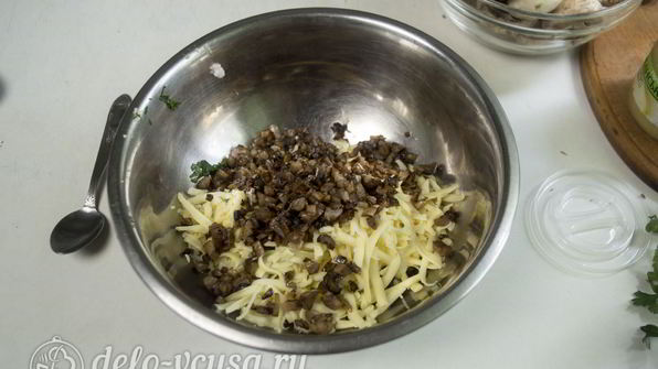 шампиньоны с креветками