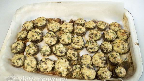 шампиньоны с креветками