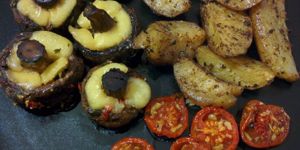 Рецепт шампиньонов с сыром в духовке