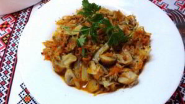 шампиньоны тушеные с овощами