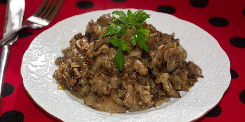 Рецепт вешенок, жаренных с луком