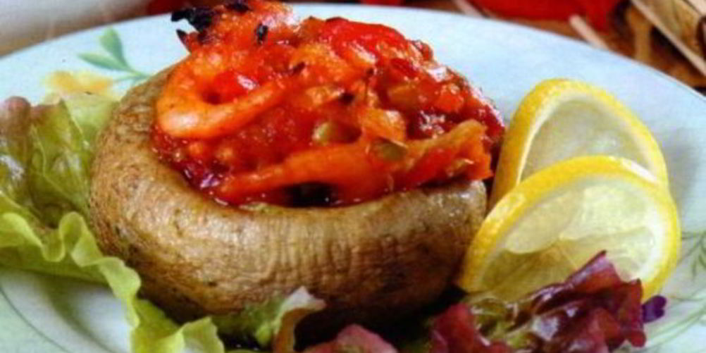 Рецепт запеченных фаршированных грибов