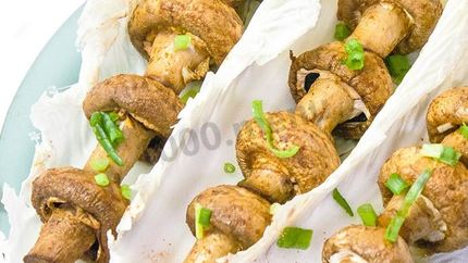 Запеченные грибы за 15 мин